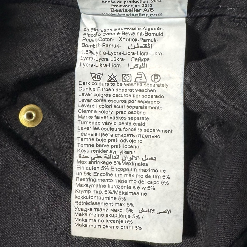 Jack & Jones Ben Skinny Fit Black Jeans - Picture 7 of 7